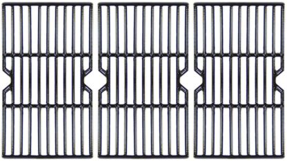 VICOOL 16 15/16" Grill Grate Porcelain Coated Cast Iron Cooking Grid for Charbroil 463343015, Kenmore, Broil King, Master Chef Gas Grill Models, G467-0002-W1, Set of 3, HyG612C (Renewed)