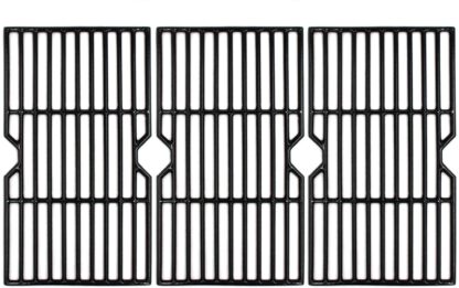 VICOOL 16 7/8" Polished Porcelain Cast Iron Grill Grate Cooking Grid Replacement for Charbroil 463436213, 463436214, 463436215, 463420508, 463420509, 463441312, 463441514 Gas Grills, 3-Pack, (HyG876C)