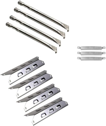 Wondjiont Stainless Steel Grill Burners, Heat Plates&Carry Over Tubes, Replacement for Select BBQ-pro 146.2367631, Kenmore,Kenmore Continued Gas Grills Models