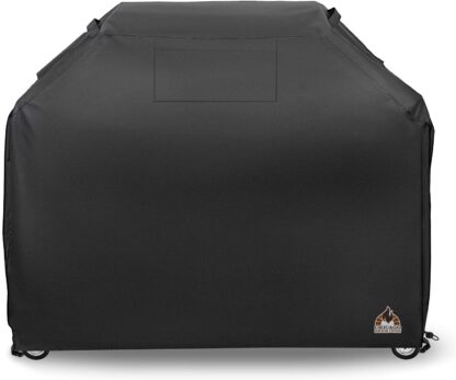 XL BBQ Barbeque Gas Grill Cover w/Buckles & Handle Straps. Fits Most Brands Like Weber, Charbroil, Q, Blackstone, Brinkmann, Kenmore, Nexgrill, Traeger - 58 x 24 x 46-600 D Waterproof, Rip Proof