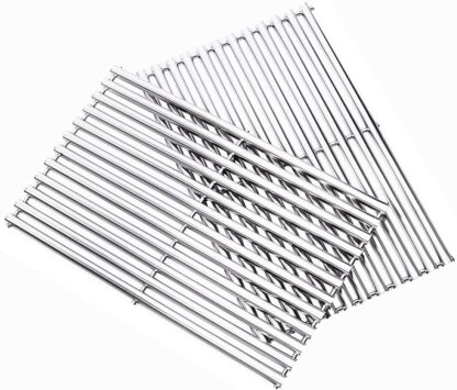 Zljoint Stainless Steel Cooking Grid Replacement Fit Brinkmann 810-9490-0, Grill Master, Nexgrill and Uniflame GBC091W, GBC940WIR Gas Grills and Others, Set of 2