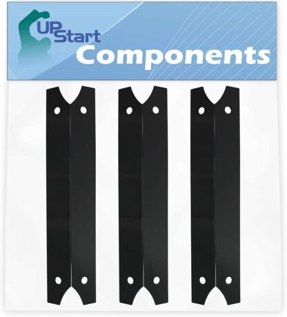 3-Pack BBQ Grill Heat Shield Plate Tent Replacement Parts for Brinkmann Pro Series 4345 (810-4345-0) - Compatible Barbeque Porcelain Steel Flame Tamer, Flavorizer Bar, Burner Cover 17 3/4"