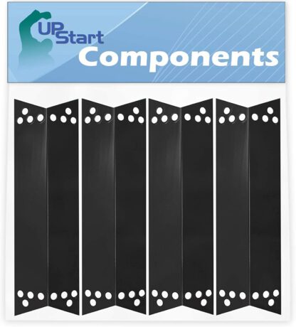 4-Pack BBQ Grill Heat Shield Plate Tent Replacement Parts for Charbroil 463411512 - Compatible Barbeque Porcelain Steel Flame Tamer, Guard, Deflector, Flavorizer Bar, Vaporizer Bar, Burner Cover 15"