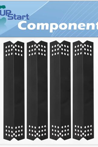 4-Pack BBQ Grill Heat Shield Plate Tent Replacement Parts for Kenmore 122.33492410 - Compatible Barbeque Porcelain Steel Flame Tamer, Guard, Deflector, Flavorizer Bar, Vaporizer Bar, Burner Cover
