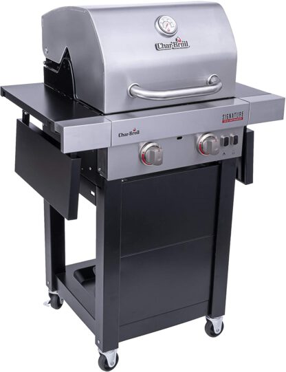 Char-Broil 463632320 Signature TRU-Infrared 2-Burner Cart Style Gas Grill, Stainless/Black