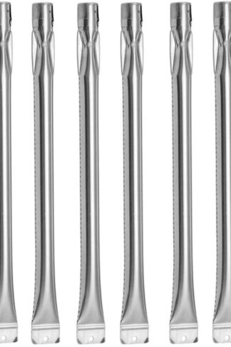 DcYourHome Grill Burners Replacement Straight Stainless Steel Burner Tubes for Grill Chef GR2039201-MM-00, Members Mark Gas Grill, 17 inch Pipe Burner for SAMS Club, Uniflame Grills (8 Pack Burner)