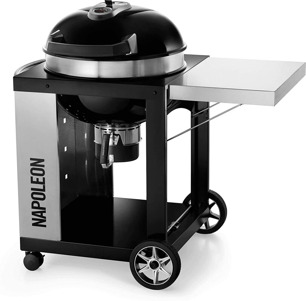 Napoleon Grills PRO22K-CART-2 PRO22KCART2 Charcoal Kettle Grill, Black ...