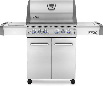 Napoleon LEX 485 BBQ Grill, Stainless Steel, Propane Gas - LEX485RSIBPSS-1 - With Infrared Rear and Side Burner, Barbecue Gas Cart, Instant Failsafe Ignition, Backlit Control Knobs