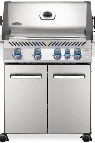 Napoleon P500RBNSS-3 Steel Prestige 500 Natural Gas Grill with Infrared Rear Burner, Stainless Steel