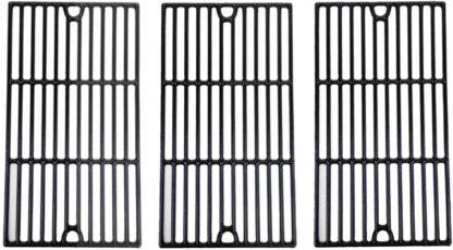 Porcelain Cast Iron Cooking Grids for Charbroil 463420507, 463420508, 463420509, 463440109, 466420911 and Kenmore 463420507, 461442513 Gas Grill Models, Set of 3