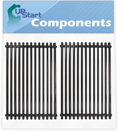 UpStart Components 2-Pack BBQ Grill Cooking Grates Replacement Parts for Kenmore 640-82960811-6 - Compatible Barbeque Porcelain Coated Steel Grid 17 3/4"