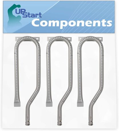UpStart Components 3-Pack BBQ Gas Grill Tube Burner Replacement Parts for Jenn Air 730-0336 - Compatible Barbeque 15 3/4" Stainless Steel Pipe Burners