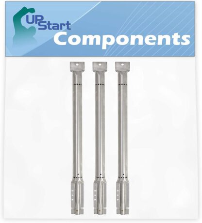 UpStart Components 3-Pack BBQ Gas Grill Tube Burner Replacement Parts for Kenmore 415.16237 - Compatible Barbeque Stainless Steel Pipe Burners