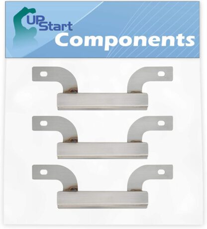 UpStart Components 3-Pack BBQ Grill Burner Crossover Tube Replacement Parts for Brinkmann 810-8412-S - Compatible Barbeque Carry Over Channel Tube