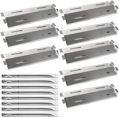 Votenli S9328A (8-Pack) S1025A (8-Pack) Stainless Steel Grill Burners,Heat Plates Replacement for Bakers and Chefs Grill Parts GR2039201-BC-00, GD430, ST1017-012939
