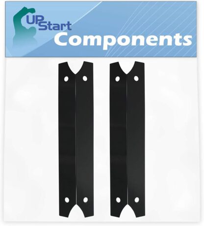 2-Pack BBQ Grill Heat Shield Plate Tent Replacement Parts for Brinkmann Pro Series 2400 (810-2400-2) - Compatible Barbeque Porcelain Steel Flame Tamer, Flavorizer Bar, Burner Cover 17 3/4"