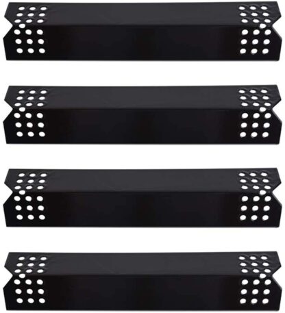 SHINESTAR Grill Flame Tamers for Nexgrill 720-0783E, 720-0830H, 720-0896, Heat Plates for Grillmaster 720-0697, Flame Guards Replacement Parts for BBQ Gas Grill, Porcelain Steel, 14 9/16 inch