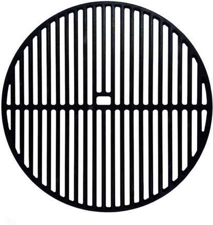 WINTRON BBQ Grill Grate 18-inch Matt Cast Iron Round Cooking Grate Replacement for Kamado Joe Classic, Large Big Green Egg, Vision Charcoal Grills