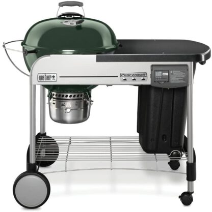 Weber 15501001 Performer Deluxe Charcoal Grill, 22-Inch, Touch-N-Go gas ignition system, Green