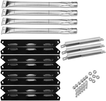 Hisencn Grill Repair Kit Compatible with Kenmore 146.16198211, 146.23676310, 146.34611410, 146.23678310, 146.10016510, 146.16197210, 146.16132110, 146.34461410 Burner, Porcelian Heat Plate, Crossover