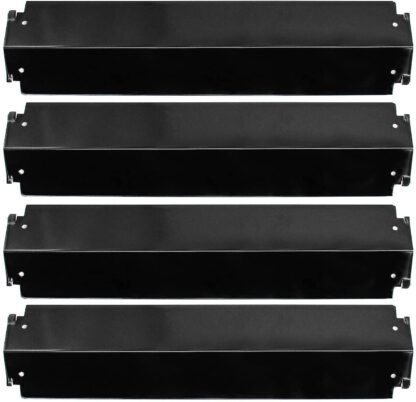VICOOL Porcelain Steel Heat Plate Shield, 16 Inch Gas Grill Burner Covers for Charbroil, Kenmore, Set of 4