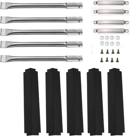 BBQ Grill Repair Kit-Grill Burner, Crossover Tube, Heat Plate Replacement for Charbroil Commercial 463268207 463268806 BBQ Gas Grill Models