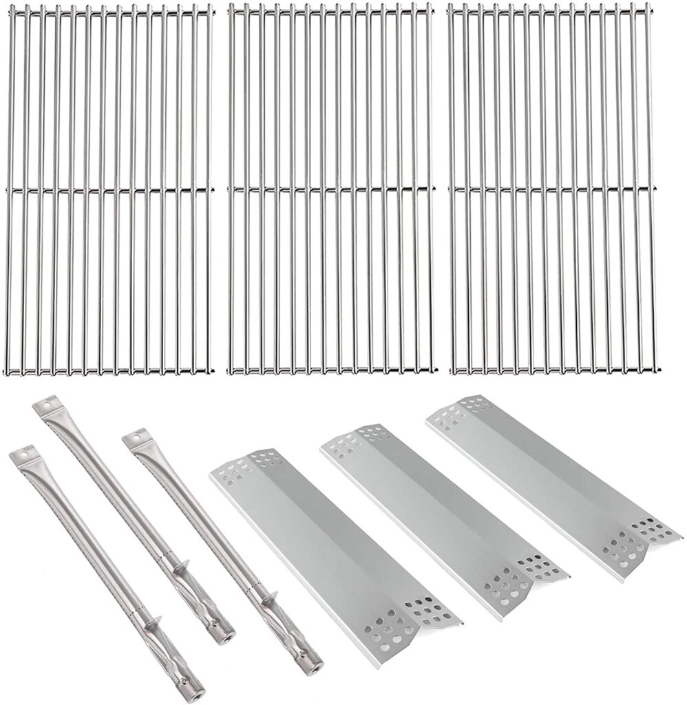 BBQration Replacement Kit For Kitchen Aid 720 0787D 720 0819 730 0953 3 Pack 7MM Solid Stainless Steel Cooking Grates Burners Tube And Heat Plates Replacement Parts For Kitchen Aid Gas Grill 998x1024 