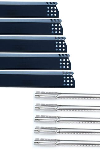 Direct Store Parts Kit DG174 Replacement for Jenn-Air 720-0709,720-0709B, 720-0727 Gas Grill Burner,Heat Plate (Stainless Steel Burner + Porcelain Steel Heat Plate)