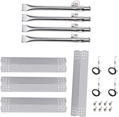 Grill Repair Kit for Nexgrill 720-0830H, 720-0783E, Kenmore 720-0830A, 122.33492410 Replacement Parts, Stainless Steel Burner Tubes, Heat Plates and Igniter Electrodes for BHG Grill 720-0783H, 4 Pack