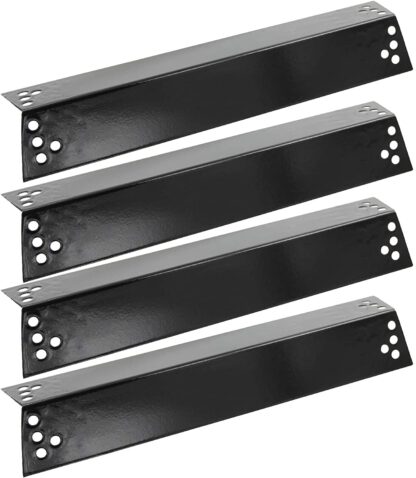 Hongso 15 Inches Porcelain Steel Grill Heat Plates, Heat Shield, Heat Tent, Burner Cover for Charbroil 463411911, 463411512, Kenmore Sears, K-Mart, Nexgrill, Tera Gear Model Grills, 4-Pack PPZ681