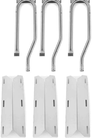 Replacement Jenn-Air 720-0337, 7200337, 720 0337 Gas Grill Repair Kit Includes 3 Stainless Heat Plates and 3 Stainless Steel Burners