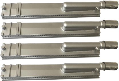 GRILLJOB 4PC Set Upgraded Cast Stainless Steel SS304 BBQ Grill Burner 16", Compatible with 23301 16516 44305 Aussie Bull Blaze Char-Broil Jenn AIR NEXGRILL Thermos Turbo Gas Grills