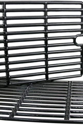 Grisun Cast Iron Cooking Grates for Charbroil Smoke Hollow 16 Inch Grill Grates Replacement Parts for Gas Grill Model Smoke Hollow PS9900 7000CGS Charbroil 463722315 463722313 463750914 2 Pack
