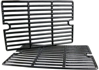 Grisun Cast Iron Cooking Grates for Charbroil Smoke Hollow 16 Inch Grill Grates Replacement Parts for Gas Grill Model Smoke Hollow PS9900 7000CGS Charbroil 463722315 463722313 463750914 2 Pack