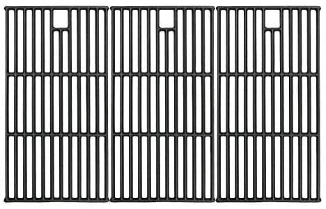 Hisencn Grill Grates for Brinkmann 810-8501, Charmglow 720-0125, Jenn Air 720-0337, Nexgrill 720-0003, Perfect Flame Gas Grill Models, 19 1/4" Cast Iron Cooking Grid Replacement Parts
