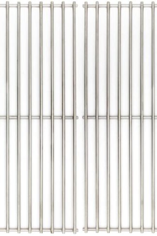 Hongso Grill Grates, Durable 304 Stainless Steel Solid Rod, 19 1/4 inch Cooking Grid Grates Replacement for Turbo, Charmglow, Brinkmann Gas Grill (2 Pieces, SCS612)