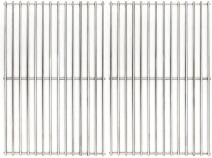 Hongso Grill Grates, Durable 304 Stainless Steel Solid Rod, 19 1/4 inch Cooking Grid Grates Replacement for Turbo, Charmglow, Brinkmann Gas Grill (2 Pieces, SCS612)
