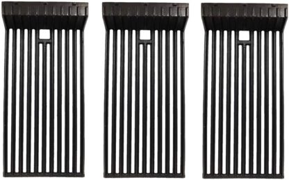 PETKAO Gas Grill Cooking Grid Grates for Broilmaster D3, Broilmaster P3, G3, S3, U3 Gas Grills, Matte Porcelain Coated Cast Iron, 3PCS
