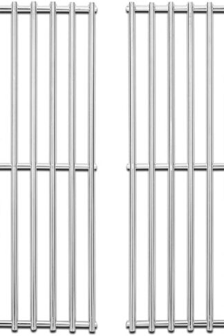 Stainless Steel Cooking Grates for Broil King 9865-54, 9221-64, Broil-Mate 165154, Grill Grid Replacement for Huntington and Sterling Gas Grill Models, 15" Grill Grates Parts Set of 2 Grids