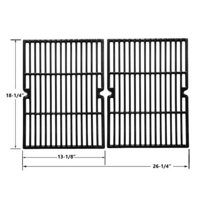 2 PACK REPLACEMENT CAST IRON COOKING GRIDS FOR UNIFLAME GBC750W-C, GBC750W, GBC750WNG-C, THERMOS 461262407 AND MASTER FORGE GGP-2501 GAS GRILL MODELS