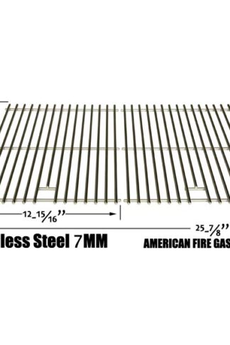 2 PACK REPLACEMENT HEAVY DUTY STAINLESS STEEL COOKING GRATES FOR BRINKMANN, GLEN CANYON, JENN-AIR, KIRKLAND, NEXGRILL, PERFECT GLO, PERMASTEEL AND UBERHAUS GAS GRILL MODELS