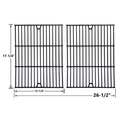 2 PACK REPLACEMENT PORCELAIN CAST IRON COOKING GRID FOR TERA GEAR 1010007A, 13013007TG, NEXGRILL 720-0719BL, 720-0773 AND PHOENIX KS10002 GAS GRILL MODELS