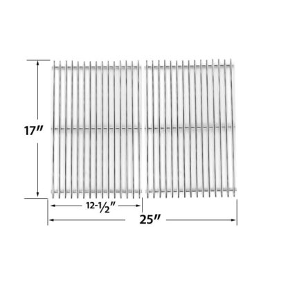 2 PACK REPLACEMENT STAINLESS STEEL COOKING GRID FOR CHARBROIL 463250509, 463250510, 461262409 AND BROIL-MATE 8218TEXAN25, 8248TEXAN50 GAS GRILL MODELS