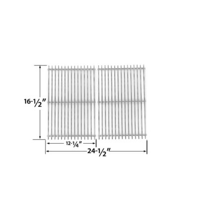 2 PACK REPLACEMENT STAINLESS STEEL COOKING GRID FOR DUCANE 1500, 1502, 1502HLP, 1502HLPE, 1502HN, 1502HNE, 1502SHLPE, 1502SHNE, 1504, 1504S, 1504SHLPE, 1504SHNE, 5002 GAS GRILL MODELS