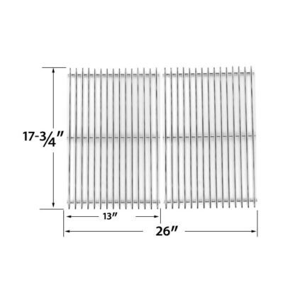 2 PACK REPLACEMENT STAINLESS STEEL COOKING GRID FOR PERFECT FLAME SLG2007B, SLG2007BN, 63033, 64876 AND BBQTEK GSF2818K, GSF2818KL GAS GRILL MODELS