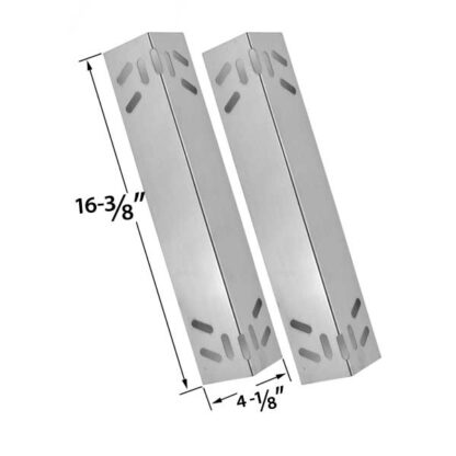 2 PACK REPLACEMENT STAINLESS STEEL HEAT SHIELD FOR KENMORE 119.16434010, 119.16658010, 119.16658011, 119.16670010, 119.16676800, 119.17676800, B10SR8-A1 GAS GRILL MODELS