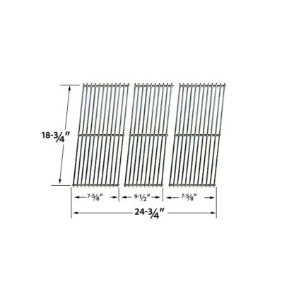 REPLACEMENT 3 PACK STAINLESS STEEL COOKING GRID FOR BBQ GALORE XC03WN, XG3TBWN AND KENMORE 119.162300, 119.16240, 16311, 119.16311800, BQ06W1B GAS GRILL MODELS
