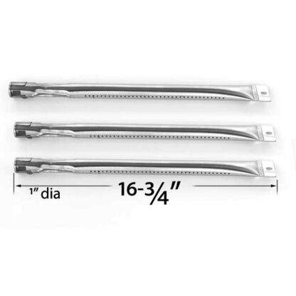 3 PACK REPLACEMENT STAINLESS STEEL GRILL BURNER FOR MASTER CHEF, KENMORE AND MASTER FORGE GAS GRILL MODELS