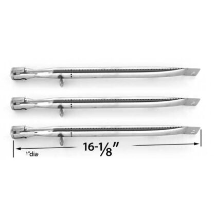 3 PACK REPLACEMENT STAINLESS STEEL GRILL BURNER FOR OUTDOOR GOURMET, SMOKE HOLLOW AND UNIFLAME GAS GRILL MODELS