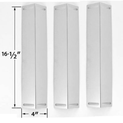 3 PACK REPLACEMENT STAINLESS STEEL HEAT PLATE FOR MASTER FORGE GCP-2601, GGP-2501, GGPL-2100CA, CHARBROIL, BRINKMANN & MASTER CHEF GAS GRILL MODELS